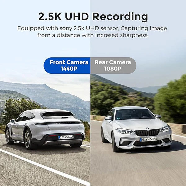 AZDOME PG17 2CH Mirror Dash Cam 2.5K with 12