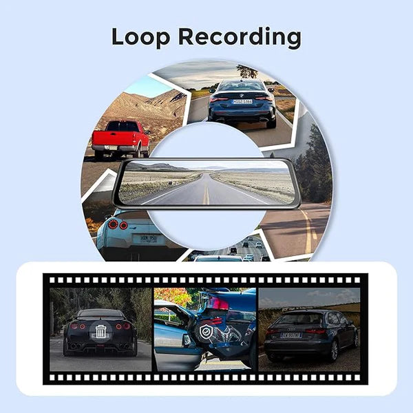 AZDOME PG17 2CH Mirror Dash Cam 2.5K with 12