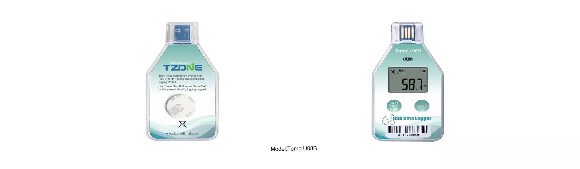 TZ-TempU08B RH Data Logger with LCD Display