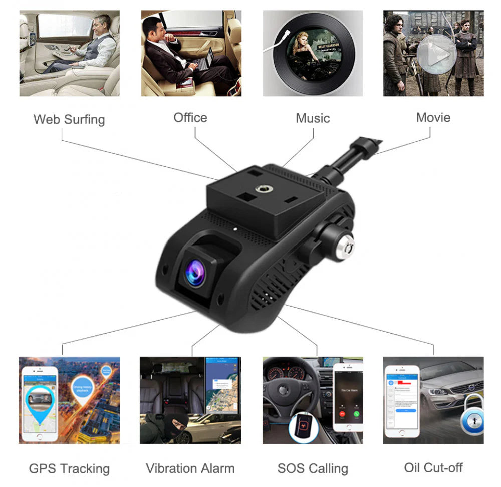 JIMI JC400P 4G Built-in Dual Channel Dashcam 1080p full HD داش كام ...