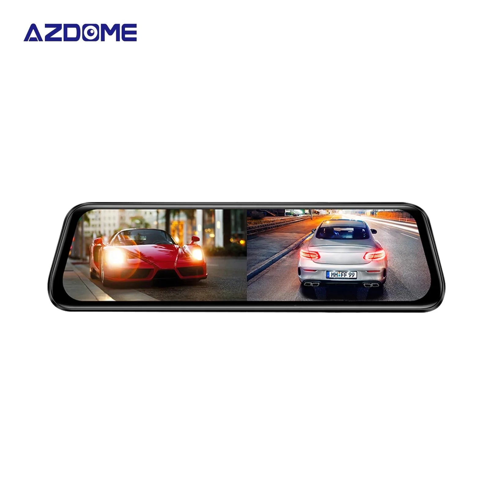 AZDOME AR09 QuadHD 2CH 2K+1080P Full Mirror Wifi Touch , GPS, G-Sen...