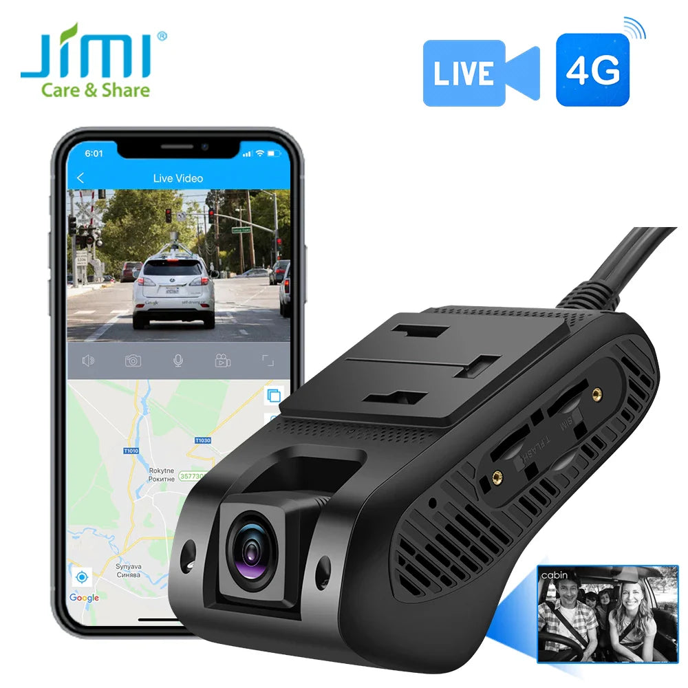 JIMI JC400P 4G Built-in Dual Channel Dashcam 1080p full HD داش كام ...