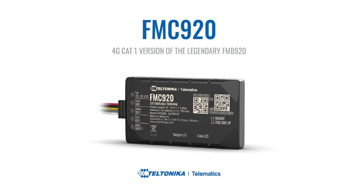 FMC920 Small and smart GPS tracker with a 4G Cat 1