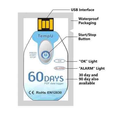 TempU02 TZONE One Time Use Data Logger